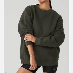 Alo Renown Heavy Weight Crew Neck - Stealth Green